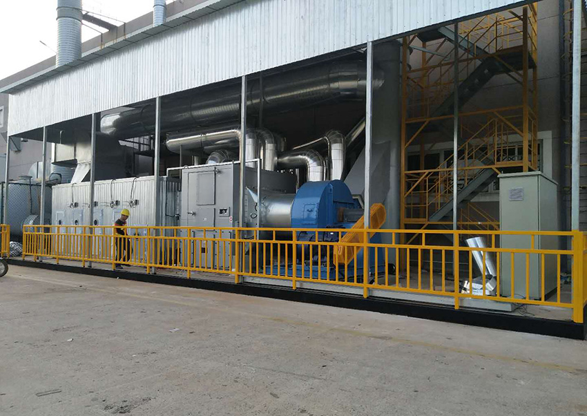 沸石轉輪濃縮+催化燃燒裝置系統